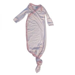 Copper Pearl Newborn pink white Knotted gown